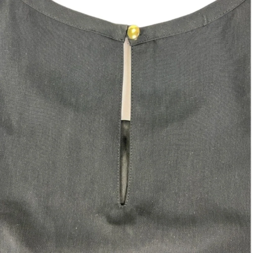Banana Republic-Women’s Short Sleeve Tweed Top, Yellow & Black, Sz M - Picture 4 of 4